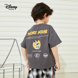 迪士尼（Disney）童装儿童t恤男女童短袖夏季新款休闲打底衫宝宝上衣婴儿夏装 烟灰-男 140 cm【拍3件方便换洗】