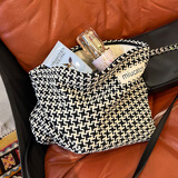 MIUCATCH 美摘miucatch复古花朵几何纹秋冬季化妆包眼影盘水乳旅行收纳袋女 清秋-千鸟格