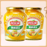 欢乐家 黄桃橘子罐头900gX2瓶 新鲜水果肉糖水雪梨椰果罐头大瓶装 黄桃罐头900gX2瓶