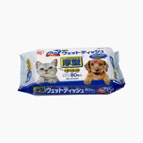 IRIS爱丽思 银离子宠物湿巾/湿纸巾狗狗猫咪用眼部去污擦泪痕幼猫幼犬 80片/包*1