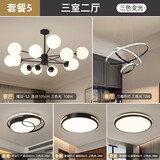 世界之星客厅吊灯led北欧网红魔豆分子灯餐厅卧室现代简约全屋套餐灯具 精装套餐5 三室两厅