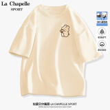 La Chapelle SportLa Chapelle Sport拉夏贝尔短袖t恤女夏季潮流百搭休闲简约韩版时 奶白色(甜品兔胸标) M（推荐100-115斤）