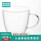 NITORI宜得利家居 带把日式透明茶杯水杯耐热玻璃杯 MC-04 200ml