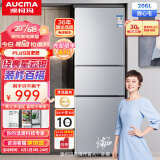 澳柯玛（AUCMA）206升小型三门家用冰箱 中门软冷冻即切即用 以旧换新 BCD-206NE，星云银