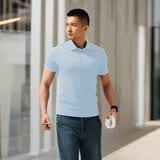 龙牙【满2件-100】二代隐夏COOLMAX短袖POLO衫夏通勤商务休闲翻领百搭 水蓝色 2XL (180/108B 185-200斤)