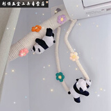 安俊晟卧室空调管子装饰遮挡客厅DIY棉麻绳包暖气燃气下水管道遮丑神器 20米白棉绳+2熊猫+5朵花有胶棒