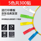 大棠A4线缆标签机房彩色P型不干胶打印纸防水撕不烂刀型网线电线贴纸 可手写 5色各2张