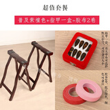 京韵古筝架子古筝A支架纯实木古筝架子腿古筝A字架A型架古筝脚架定制 紫檀色一对+指甲一盒+胶布2卷