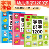 套装3册 幼儿学前识字1200字 儿童认字看图识字大王教材3-6岁幼儿园中大班学前象形识字启蒙卡片 学前识字1200字