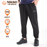 日高（NIKKO）户外运动速干裤男款冰丝长裤 夏季休闲男裤弹力快干裤透气 【束脚】黑色 L