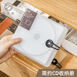 欧凯登 高档12入CD包光盘袋盒收纳册架碟包婚礼碟片夹DVD专辑ins车载 磨砂半透明（单个装）
