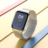 筱岙苹果机适用智能手表运动测血压心率男女多功能音乐睡眠礼物跑步微信支付防水生日微信信息提醒男女 银色2