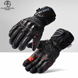 外星蜗牛M10冬季长款触屏手套防水防摔防雨机车男骑士装备加厚保暖女 黑色 XL