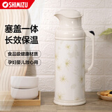 清水（SHIMIZU） 不锈钢热水瓶玻璃内胆保温壶水瓶茶瓶家用老式保温瓶暖瓶SM-3262 碎花白 2L