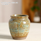 景青多肉陶瓷花盆简约小老庄彩绘手绘釉面透气创意个性圆口装饰 LS小灌子-黄陶瓷 中等