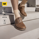 CAT卡特休闲皮鞋男士复古工装轻户外软牛皮防滑通勤鞋P725212N3AMC29 浅褐 44