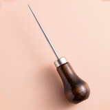 若轩葫芦形实心全钢锥子针手工打孔修鞋补鞋直锥缝纫木柄锥子上鞋工具 葫芦形锥子 1个