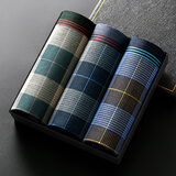 IFSONG美宋男手帕纯棉擦汗复古手绢吸汗方巾三条装手帕男送长辈 礼盒装 沉着3条（PGZH215A）