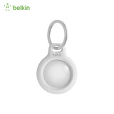 贝尔金（BELKIN） 苹果AirTag钥匙扣 防丢器追踪器耐脏防摔 黑色 钥匙扣-白色