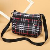 途尊（kingtrip）中年女包防水牛津布女包大容量妈妈包包时尚多层单肩包斜挎包尼龙 黑色