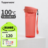 特百惠（Tupperware）茶韵500ML塑料杯 男女学生便携办公用水杯子大容量双饮口 西柚红