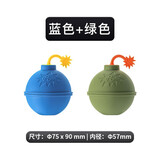 乐扣乐扣自制冰块模具圆形大号冰球威士忌冰块家用冰箱制冰格带盖制冰器 硅胶大球【蓝色+绿色】