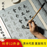 張小鳳 水写布套装文房四宝毛笔套装兰亭序颜真卿诗词毛笔字帖临摹书法水写毛笔练字布 【欧阳询8件套】