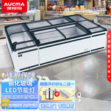 澳柯玛（AUCMA）冰柜商用超市卧式展示柜玻璃门岛柜冷冻雪糕展示柜冰淇淋冷柜商用大容量无霜冰柜 组合9-自动化霜丨长度4.22米（含货架）