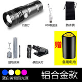 OLIGHT夜钓灯钓鱼灯紫光台钓超亮野钓鱼灯蓝光电筒强光夜光激光炮 高配款（二块电池+插地支架）