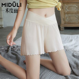 米度丽孕妇安全裤夏防走光孕妇打底裤裤子夏季薄款孕妇短裤夏装外穿 50168-肤色 L码（建议100-130斤左右）