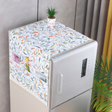 巧林儿冰箱防尘罩盖布文艺大方格布艺单开门冰箱罩对开门罩洗衣机套帘子 木槿年华（防水布） 双开门冰箱罩（70*175cm）