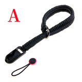 四代目（FOURTH EYE）相机快拆手腕带编织手工伞绳单反微单肩带快速扣件背带连接器配件 新圆形编织手绳黑色+红色尾绳 S40圆形款