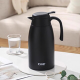 希乐（cille）保温壶大容量办公家用暖水壶男女学生宿舍热水壶304不锈钢暖瓶 黑色【304不锈钢内胆】 2.2L