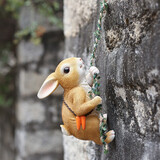 鸿日光辉 户外攀登爬树小动物 露台花园阳台造景庭院摆件幼儿园装饰壁挂件 攀登兔子