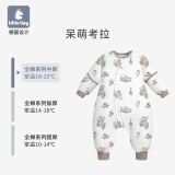 little tiny宝宝纯棉睡袋婴儿恒温秋冬款夹棉儿童春季加厚睡衣四季大童防踢被 呆萌考拉（18-22℃）纯棉中厚 XXL码（建议身高110-130cm）