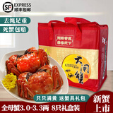 【活蟹】阳澄帝 大闸蟹鲜活  现货特大螃蟹公蟹母蟹精品礼盒装 精品全母蟹3.0-3.3两  8只装