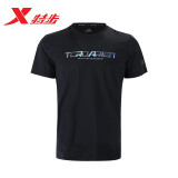 特步（XTEP）特步释冰科技短袖男2023年夏季新款冰丝速干半袖T恤休闲运动短t 正黑色 XL