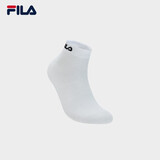 FILA 斐乐官方男袜低腰袜子冬时尚休闲简约运动袜舒适短袜子 标准白-WT XS