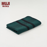 无印良品（MUJI） 羊毛披巾 围巾 围脖冬季 保暖披肩 围巾 绿色格纹120×200cm