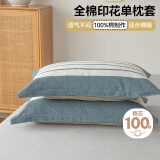 艾薇枕套全棉一对装枕头枕芯套成人大号忱套家用 保罗 48*74cm