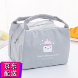 海燕之天 保温袋铝箔加厚隔热上班族带饭餐盒便当包手提饭饭盒袋子夏 灰色-奶瓶