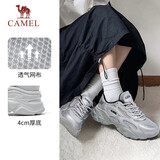 骆驼（CAMEL）女鞋新款复古运动鞋网面透气厚底增高休闲百搭软底减震老爹鞋子
