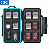 JJC 多功能存储卡盒 附USB 3.0高速读卡器 TF卡 SD卡 内存卡盒 SIM 手机电话卡保护收纳包 大号 收纳10SD+16TF+4手机卡 配读卡器