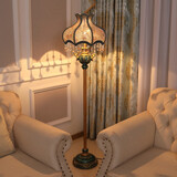 子畅欧式复古客厅创意墙角茶几落地灯轻奢个性古典遥控卧室床头立式灯 D-2836(标准款）落地灯 落地灯遥控开关
