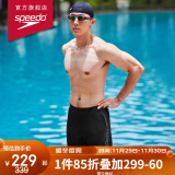 速比涛（Speedo）时尚动感舒适高弹速干男子五分及膝泳裤 80036919140 黑/灰色 34