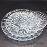 Ocean进口透明玻璃盘子碟子小盘子小碟子 家用餐具钻石水果盘小吃盘 6寸 7寸 9寸(各一个)