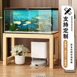 乙方甲方扫地机器人置物架客厅承重鱼缸架全实木放置柜底座底架打印机桌子 定制【联系客服提供尺寸】