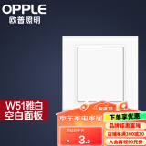 欧普（OPPLE） OPPLE 欧普照明家用墙壁开孔插空调86型带开关白色面板W51 空白面板