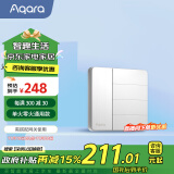 Aqara智能开关 遥控开关 已接入苹果HomeKit 智能家居 卡农3+1键初雪白