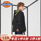 dickies 夹克多口袋拼接撞色外套 男士休闲百搭长袖薄外套10103 黑色 S